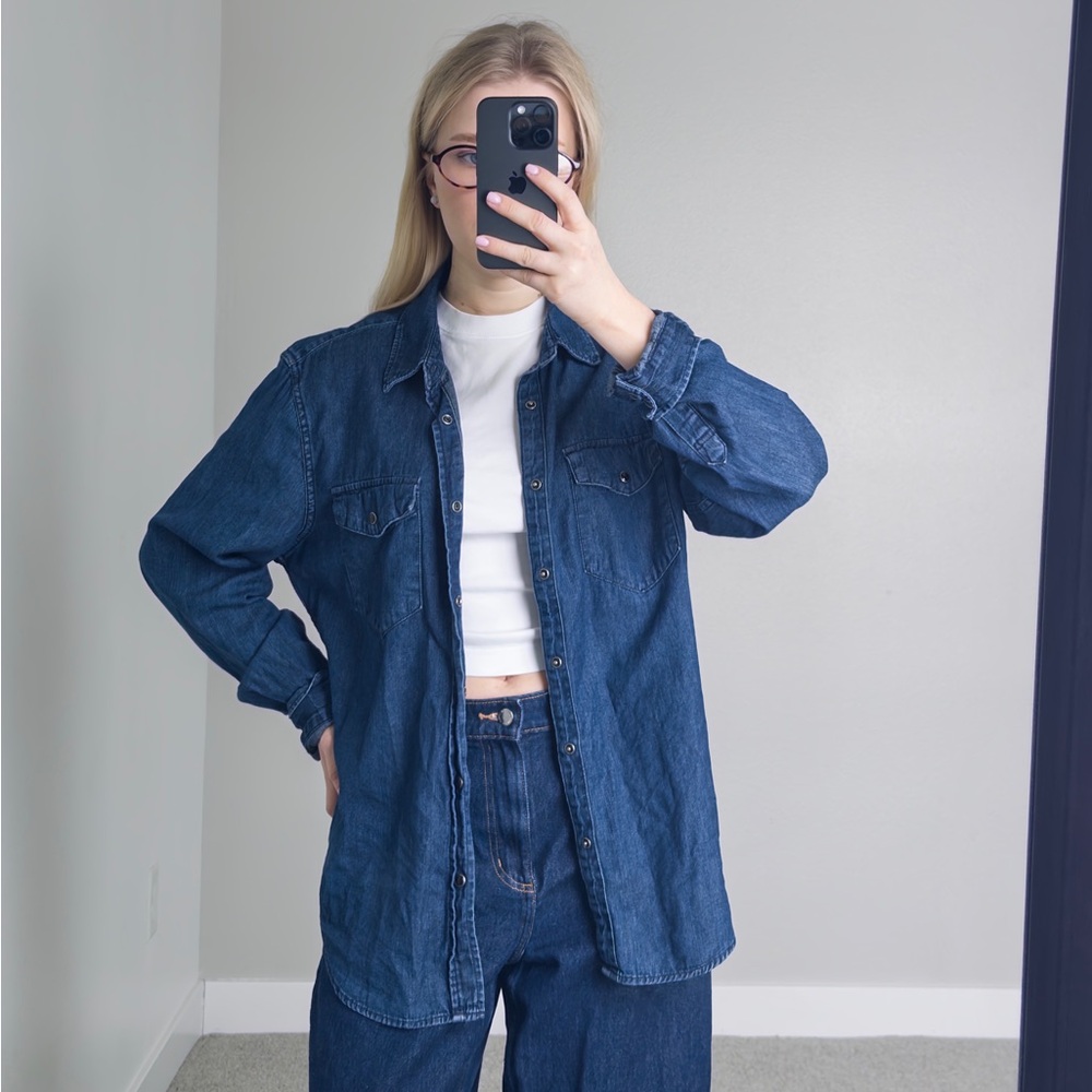 GAP Dark Blue Denim Shirt